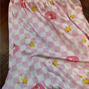 Care Bears Pink and White Checkered Pajama Bottoms